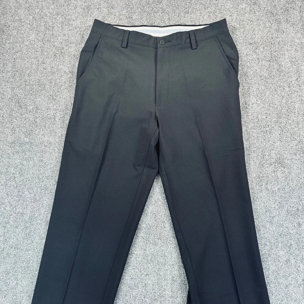FootJoy FJ Men's 33x32 Performance Golf Pants Black Stretch Flat Front Everyday‎